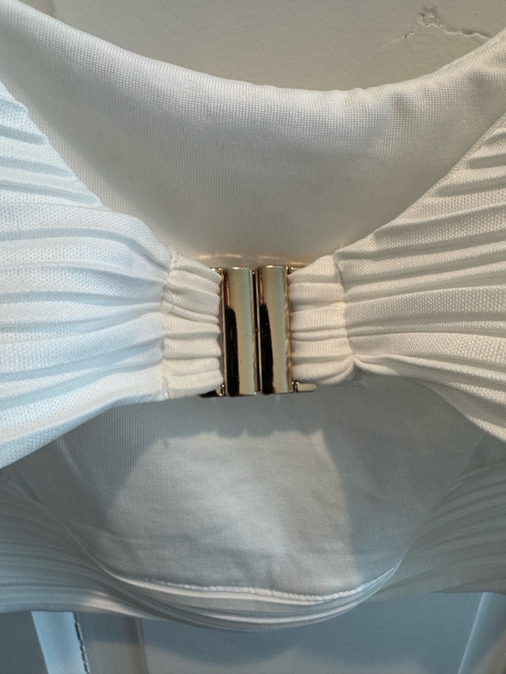 White Ribbed Crop Tank Top - Picture 4 of 5